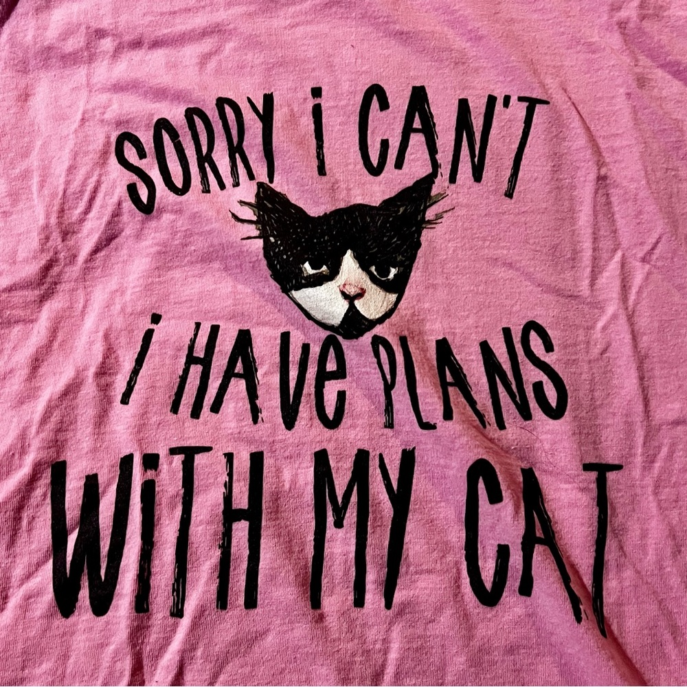 Pink Cat Tee - Size Small - Picture 3 of 6